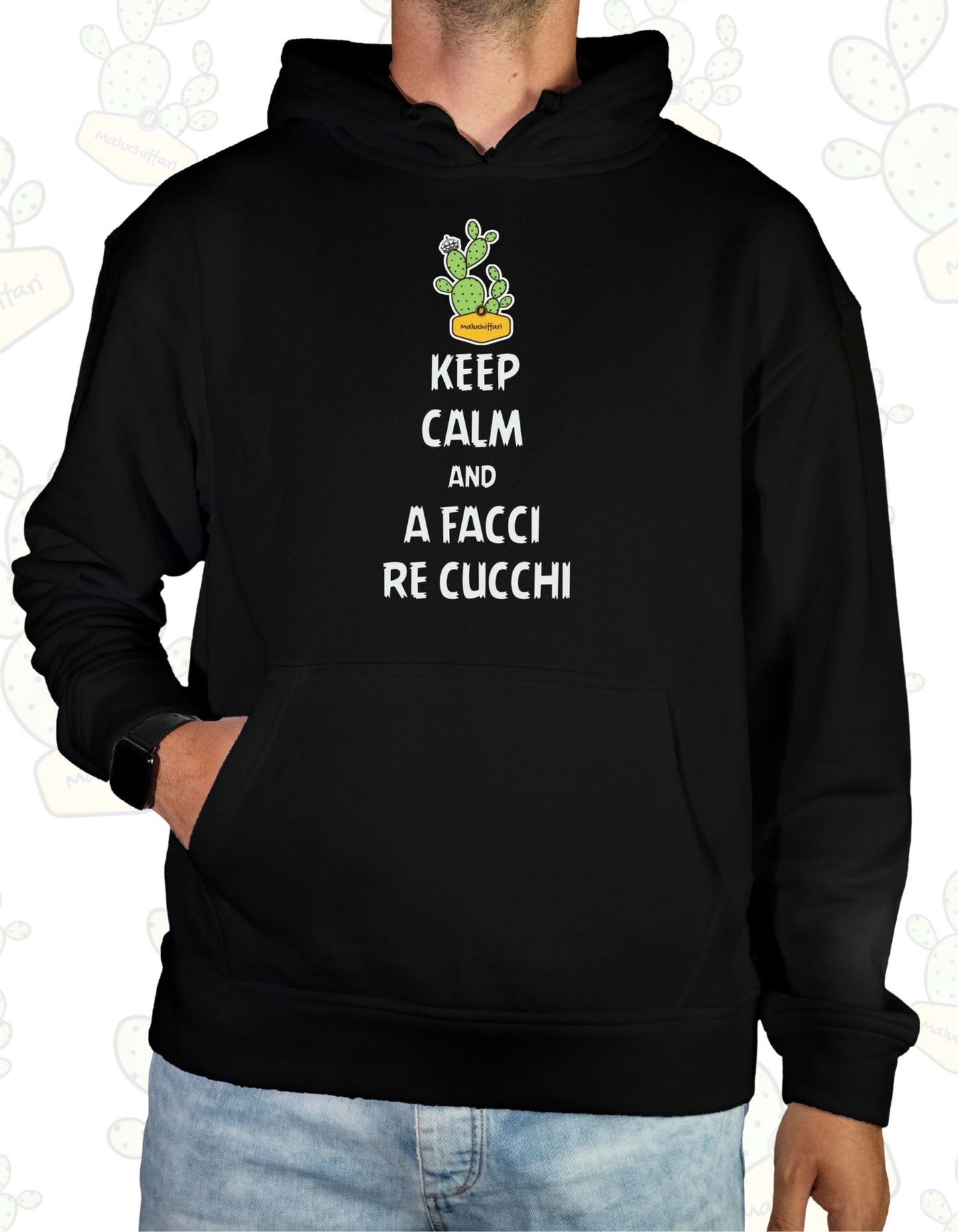 Felpa con cappuccio - KEEP CALM AND A FACCI Rè CUCCHI