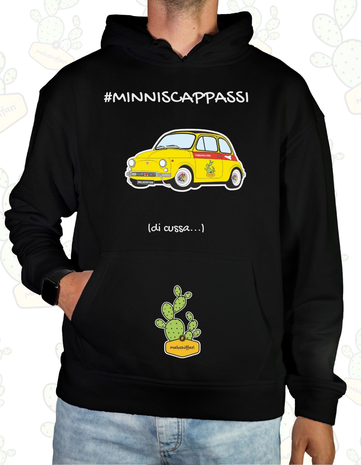 Felpa Unisex con cappuccio – MINNISCAPPASSI 500GIALLA