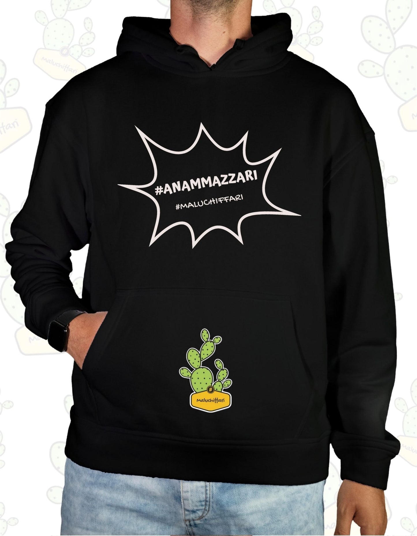Felpa Unisex con cappuccio – ANAMMAZZARI  NUVOLA