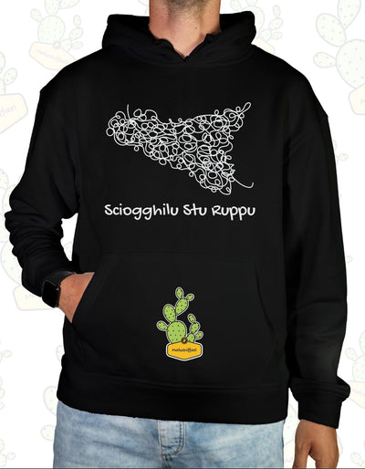 Felpa Unisex con cappuccio – SCIOGGHILU STU RUPPU 1.0