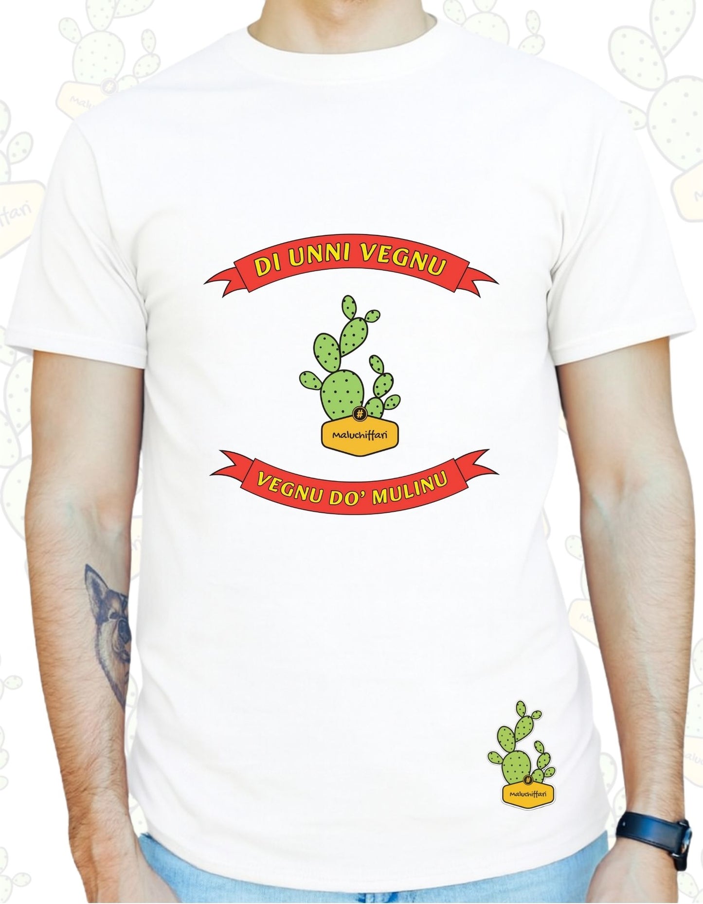T-shirt Uomo – DI UNNI VEGNU VEGNU Dò MULINU