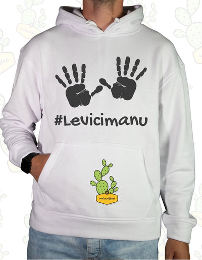 Felpa Unisex con cappuccio - LEVICIMANU 1.0 (mani)