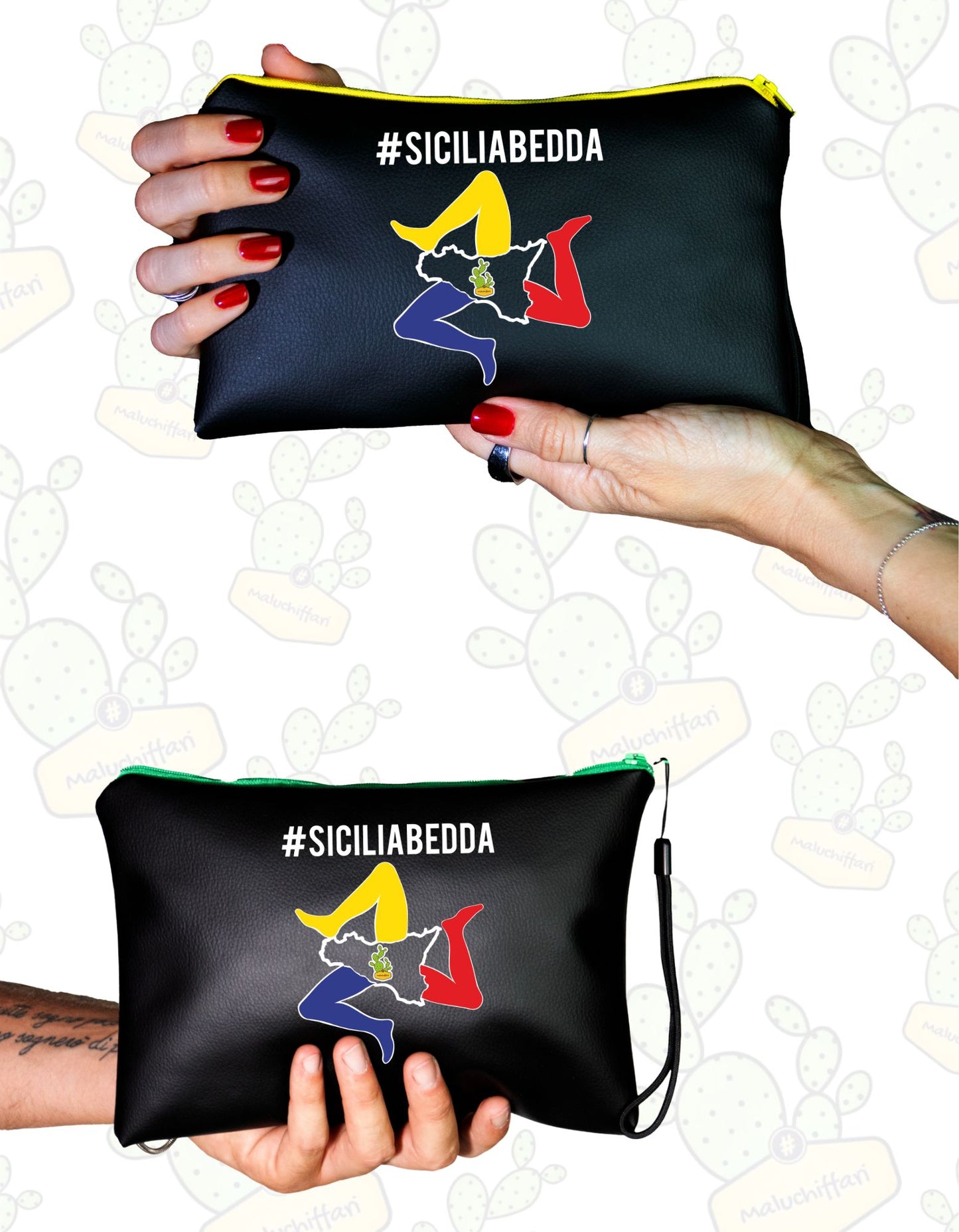 Pochette in ECOPELLE – SICILIABEDDA Trinacria