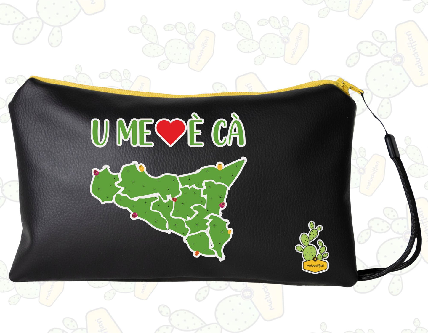 Pochette in Ecopelle  – U ME CORI è CA SICILIA VERDE