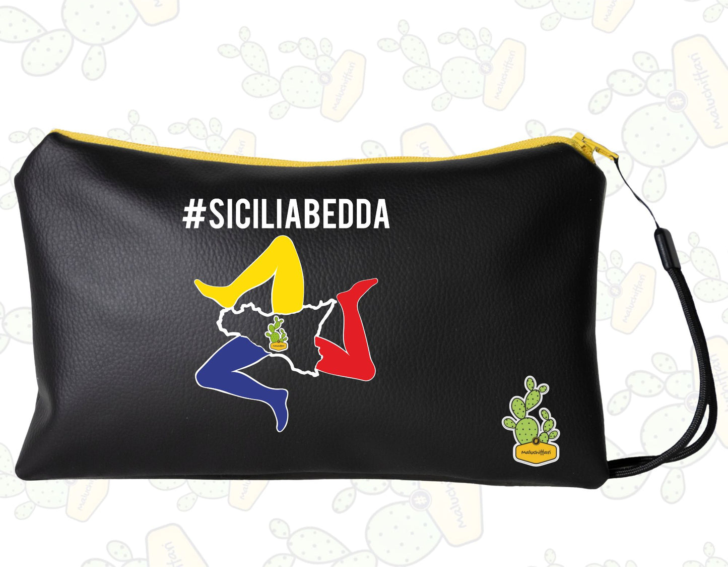 Pochette in ECOPELLE – #SICILIABEDDA TRINACRIA