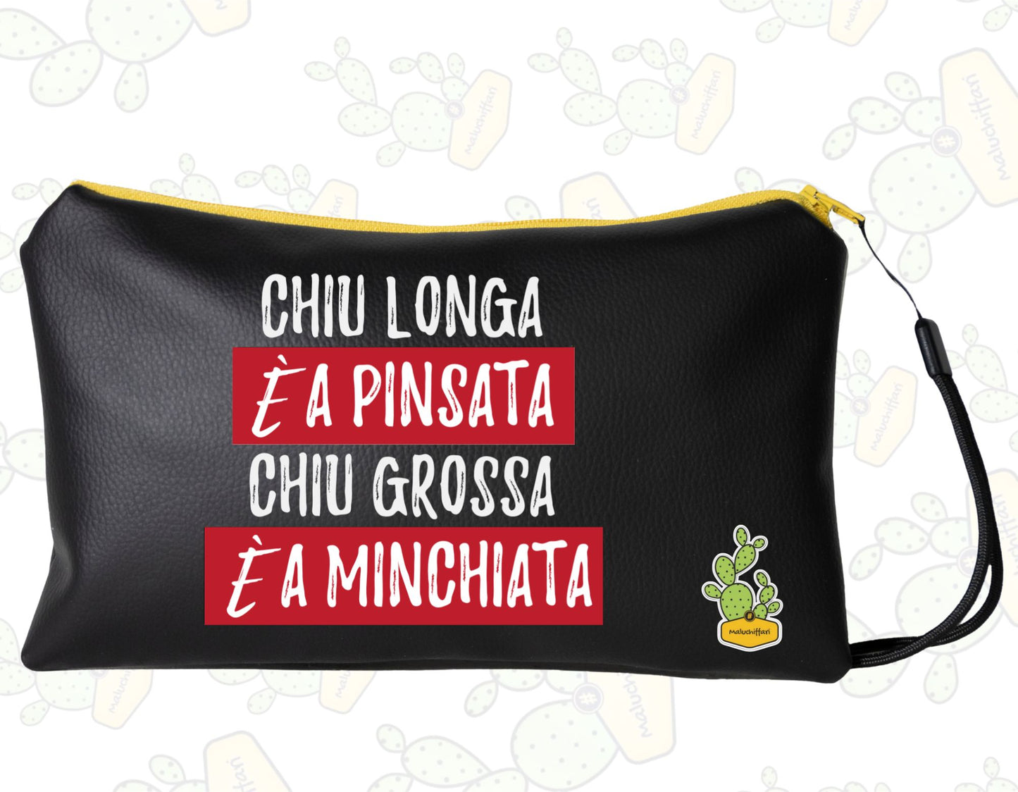 Pochette in ECOPELLE – CHIU LONGAè A PINSATA CHIU GROSSA è A MINCHIATA