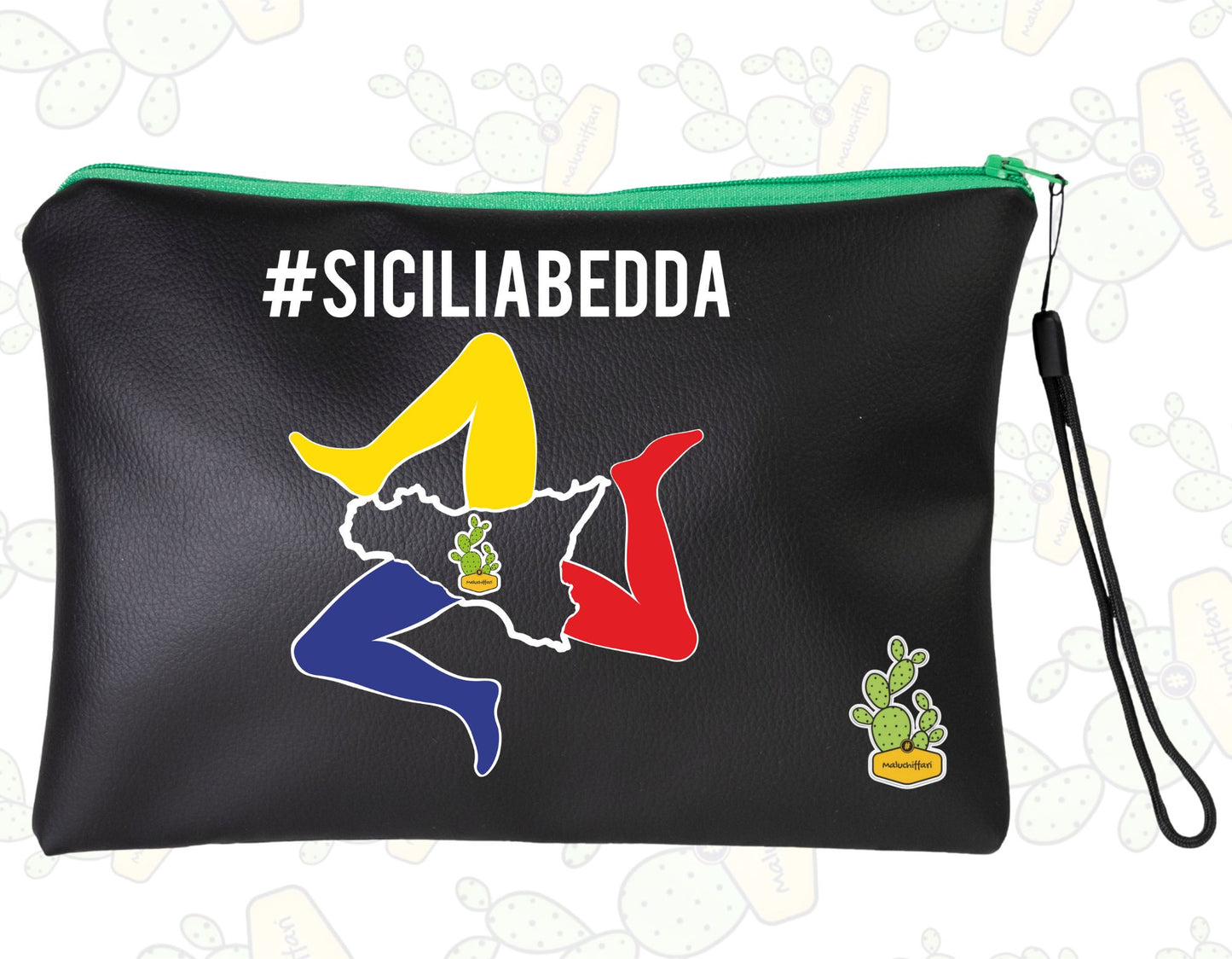 Pochette in ECOPELLE – #SICILIABEDDA TRINACRIA