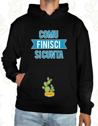 Felpa Unisex con cappuccio – COMU FINISCI SI CUNTA 1.0