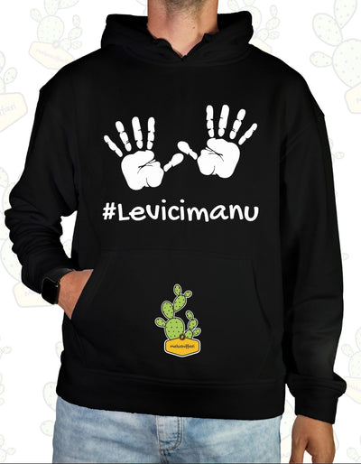 Felpa Unisex con cappuccio - LEVICIMANU 1.0 (mani)