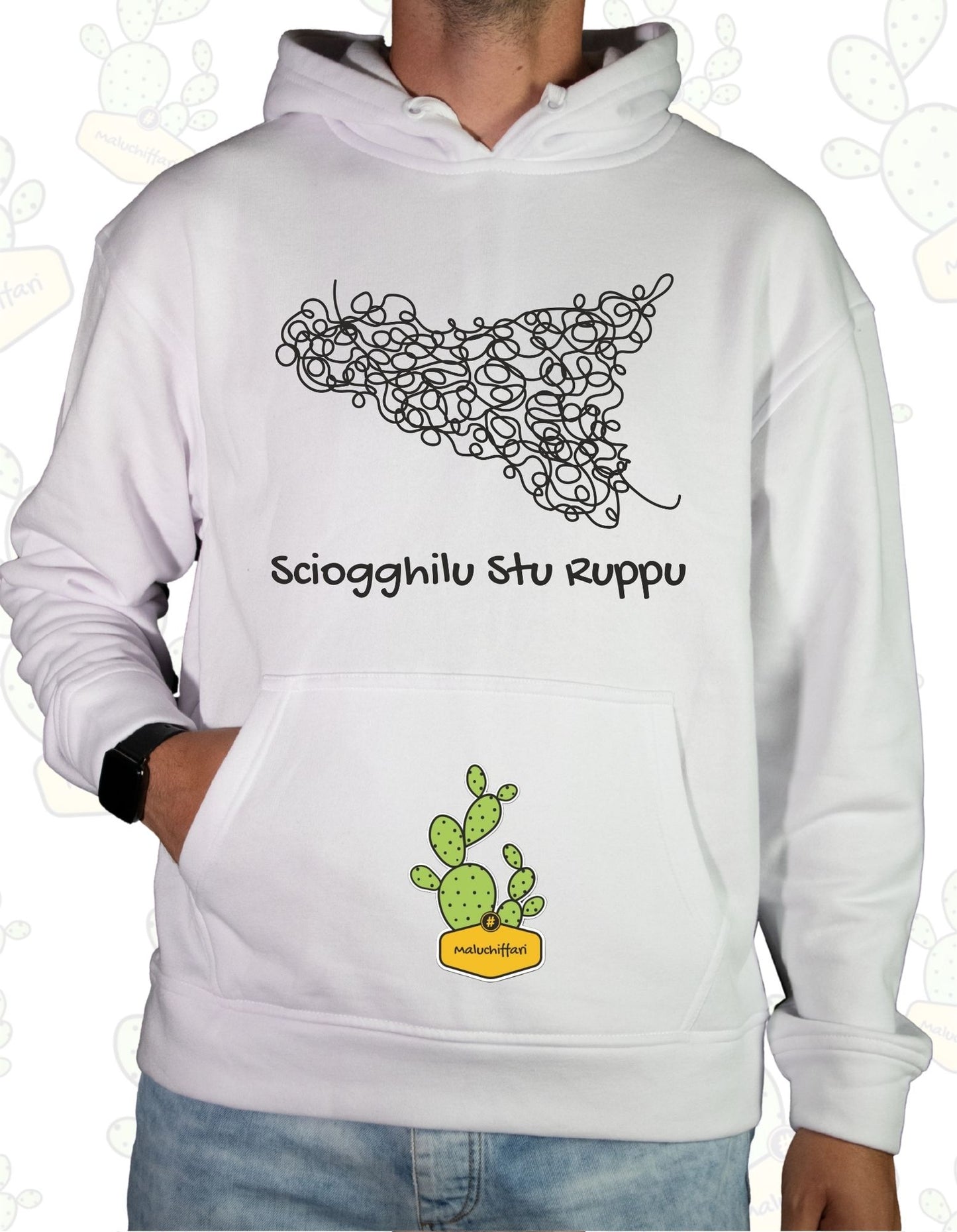 Felpa Unisex con cappuccio – SCIOGGHILU STU RUPPU 1.0