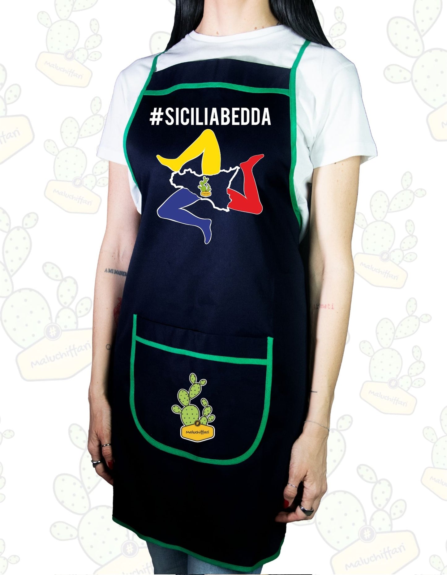 Grembiule da Cucina - #SICILIABEDDATRINACRIA TRIC
