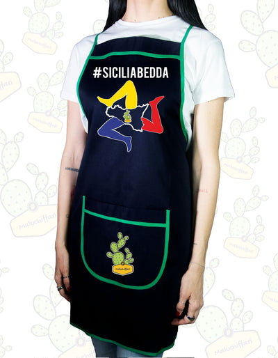 Grembiule da Cucina - #SICILIABEDDATRINACRIA TRIC