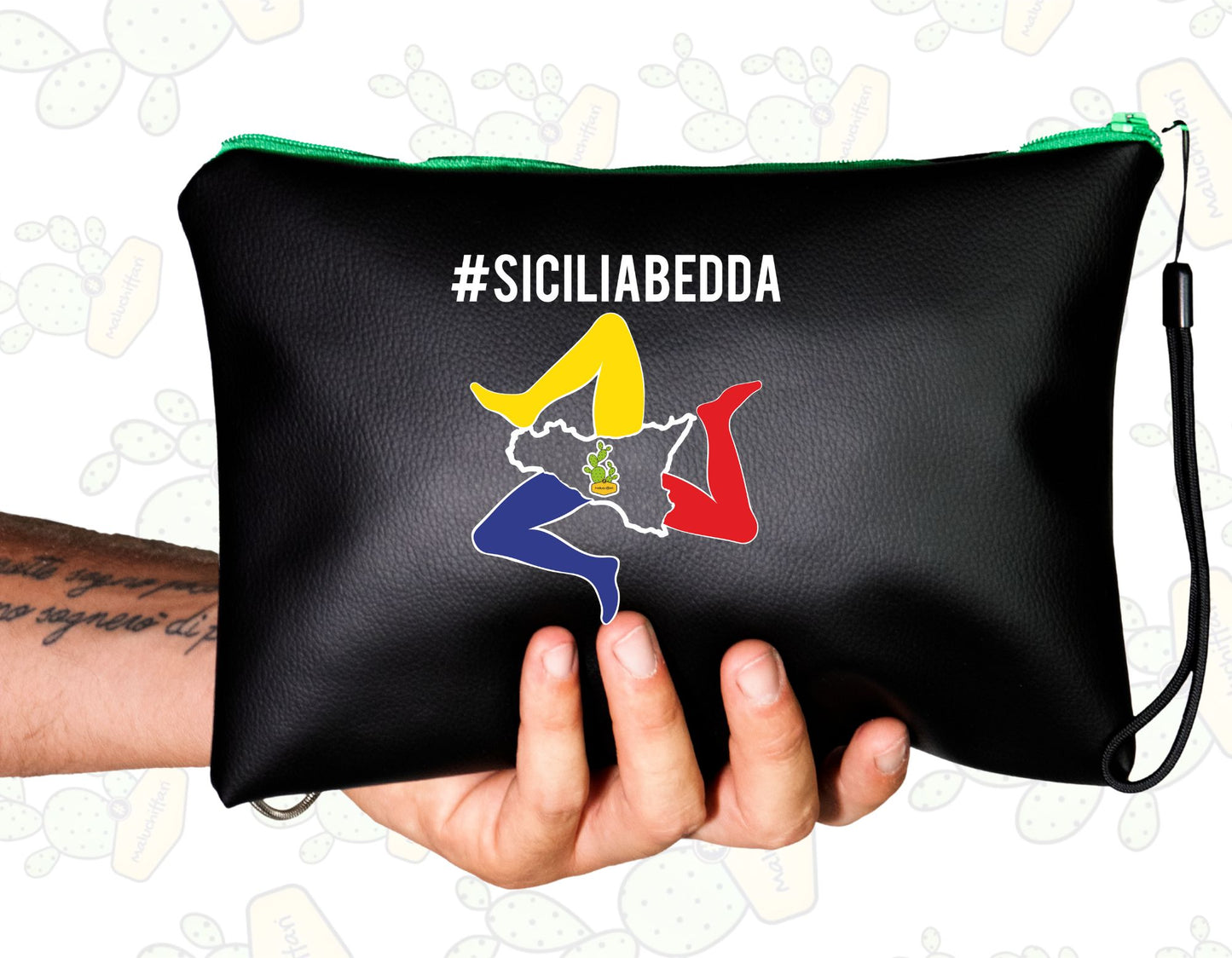 Pochette in ECOPELLE – SICILIABEDDA Trinacria