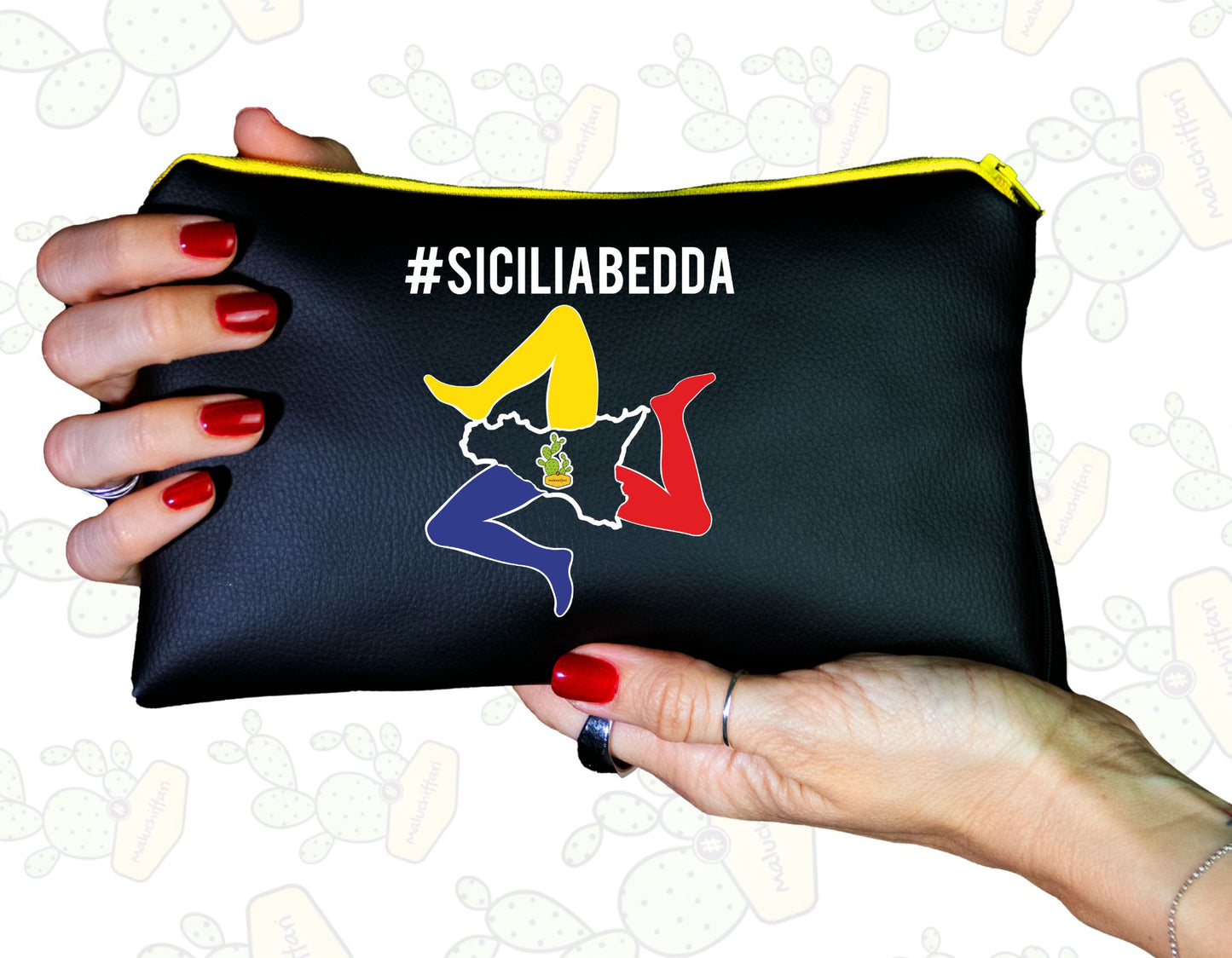 Pochette in ECOPELLE – SICILIABEDDA Trinacria