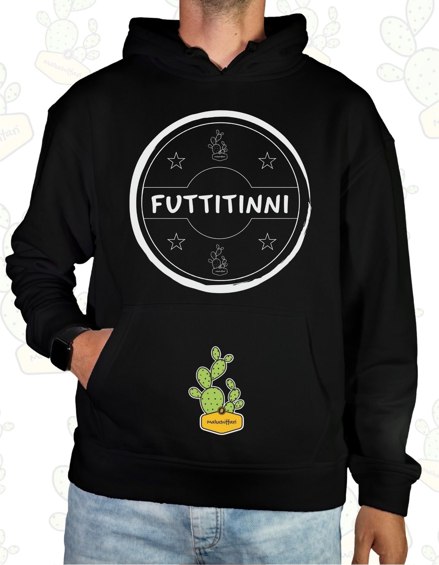 Felpa Unisex con cappuccio – FUTTITINI TIMBRO 1.0