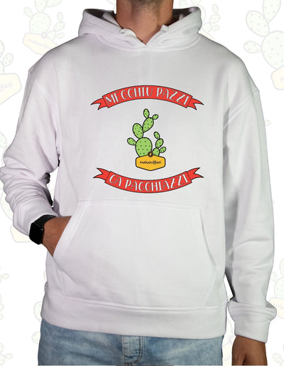 Felpa Unisex con cappuccio – MEGGHIU PAZZI CA PAGGHIAZZI