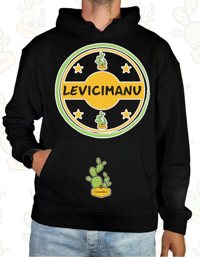 Felpa Unisex con cappuccio – LEVICIMANU .. TIMBRO G/V
