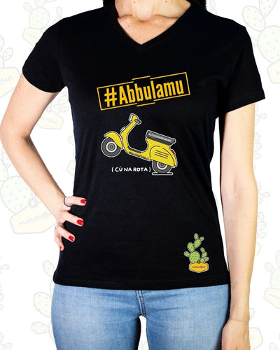 T-shirt Donna – ABBULAMU cu na rota VESPA