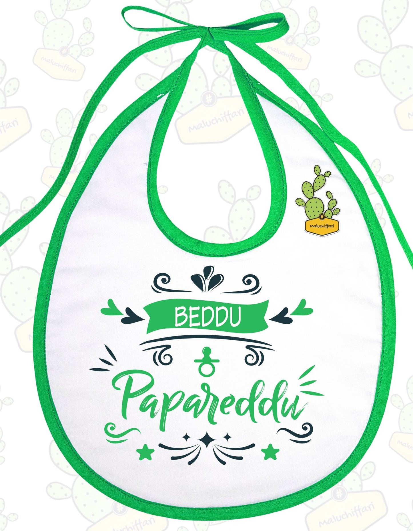 Bavaglino Bimbo - BEDDU PAPAREDDU in Corsivo