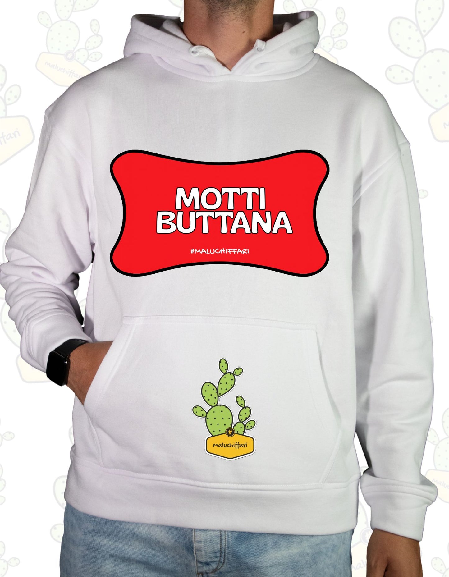 Felpa Unisex con cappuccio – MOTTI BUTTANA