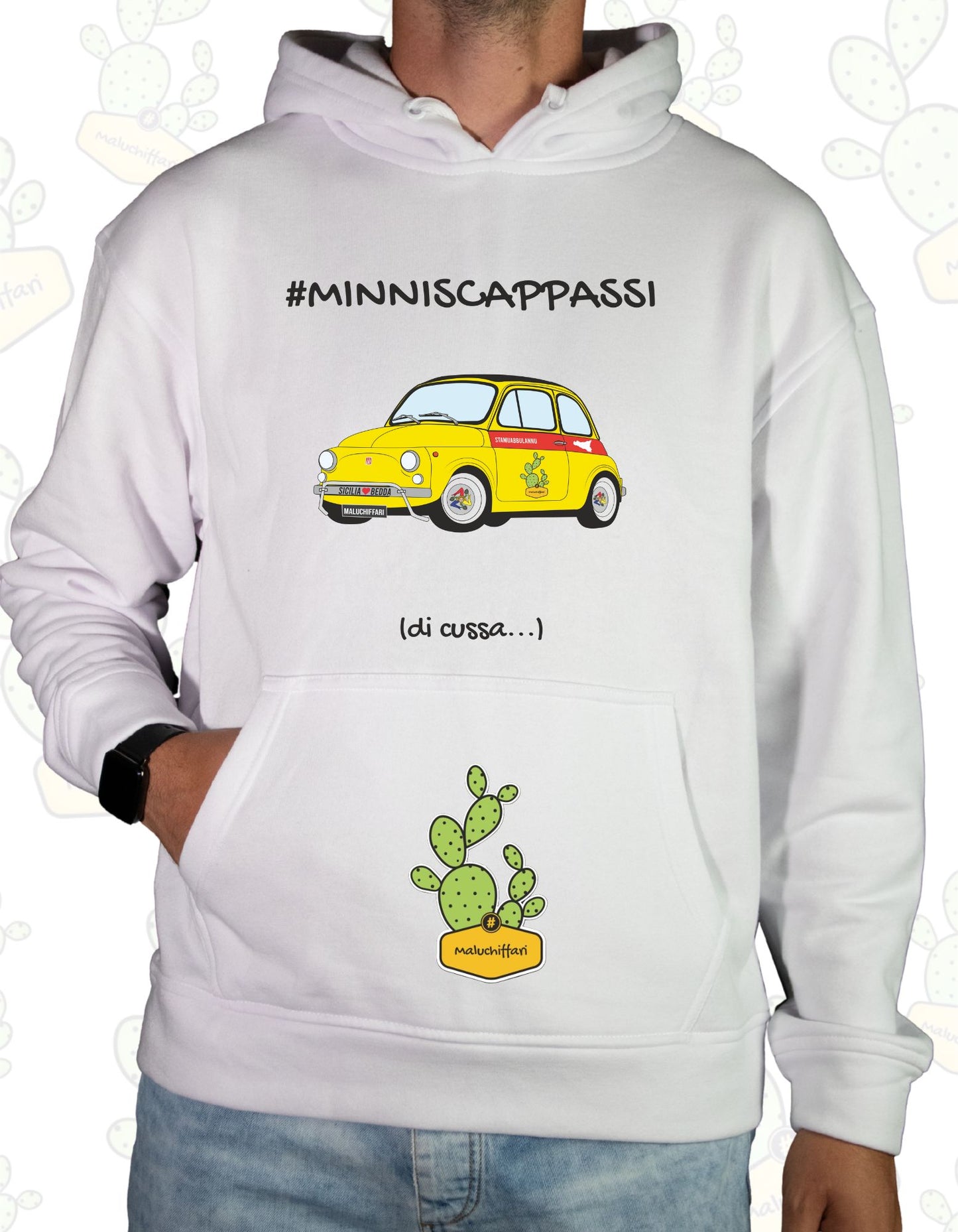 Felpa Unisex con cappuccio – MINNISCAPPASSI 500GIALLA