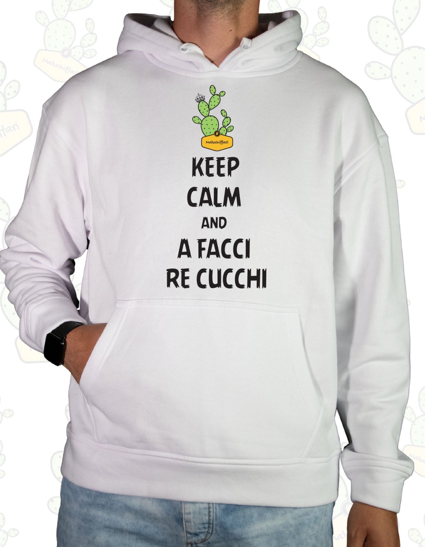 Felpa con cappuccio - KEEP CALM AND A FACCI Rè CUCCHI