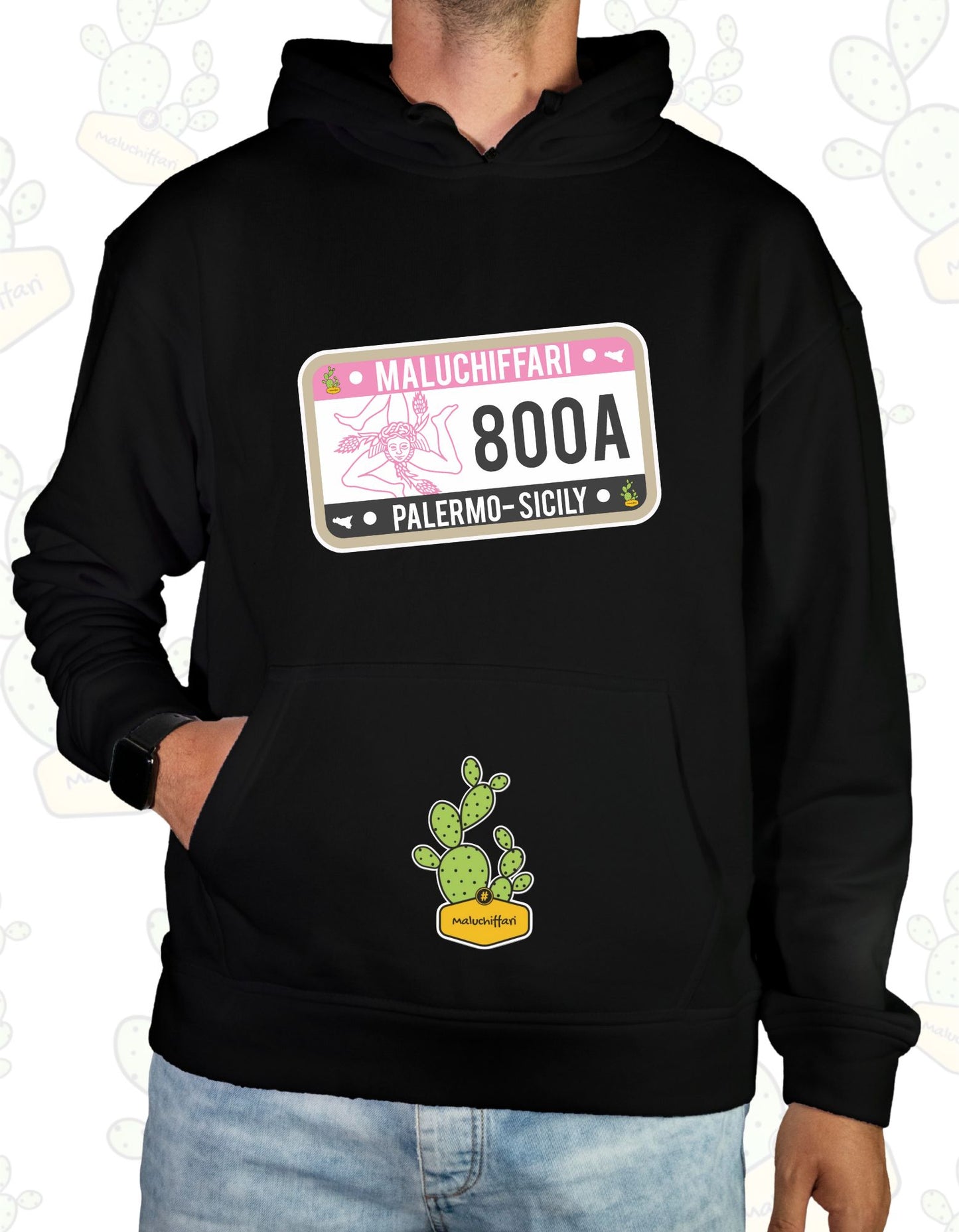 Felpa con cappuccio Maluchiffari – TARGA 800A -Unisex