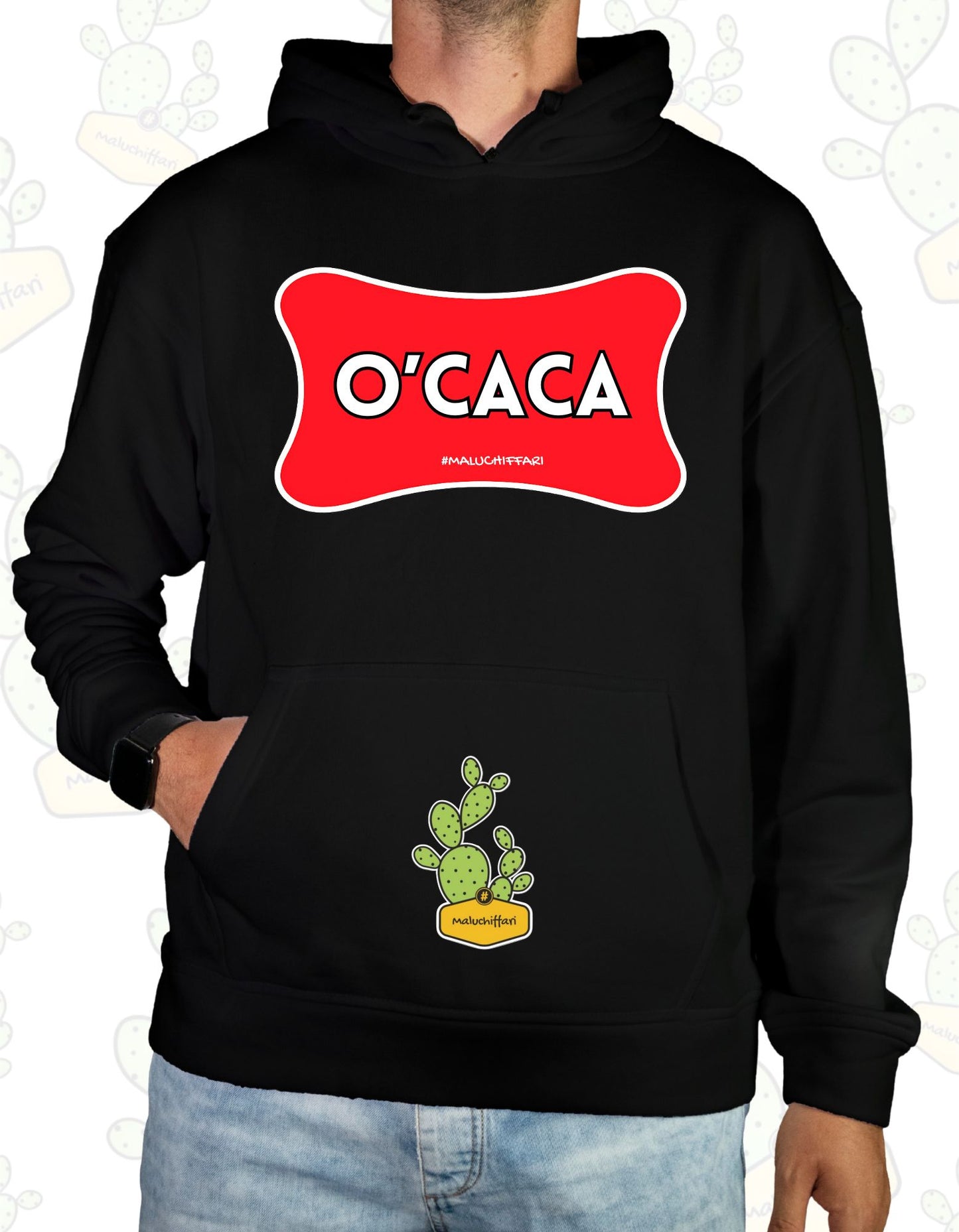 Felpa Unisex con cappuccio – O' CACA ( rds )