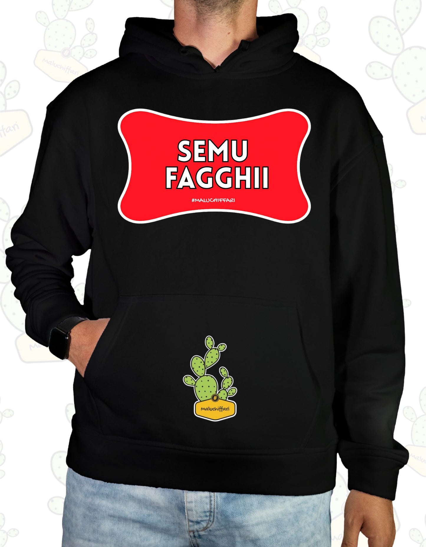 Felpa Unisex con cappuccio – SEMU FAGGHI (rds)