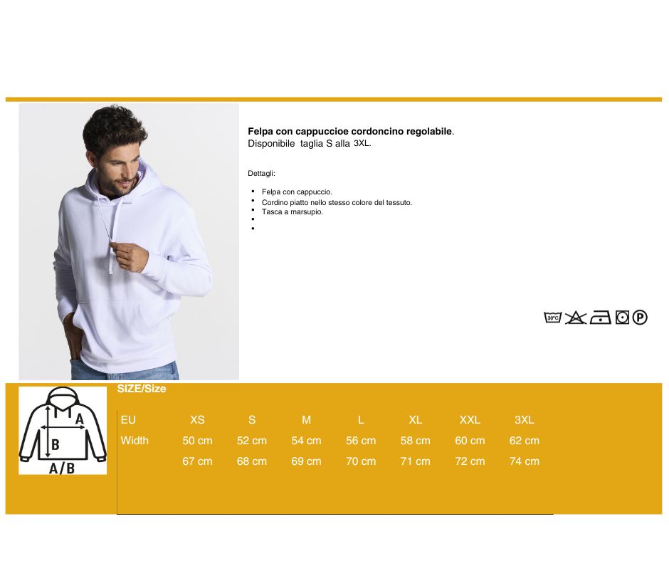Felpa Unisex con cappuccio – FUTTITINI TIMBRO 1.0