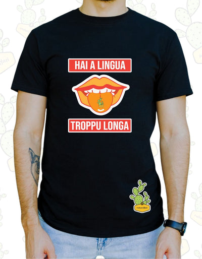 T-shirt Uomo – HAI A LINGUA TROPPU LONGA