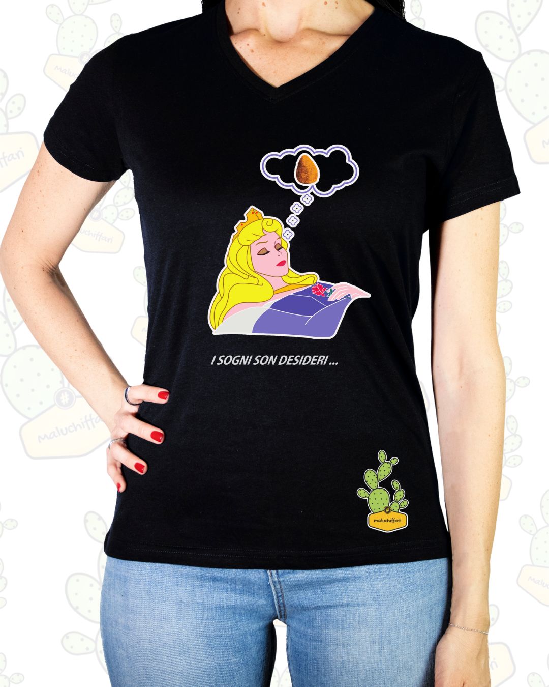 T-shirt Donna – I SOGNI SON DESIDERI...(Arancino)