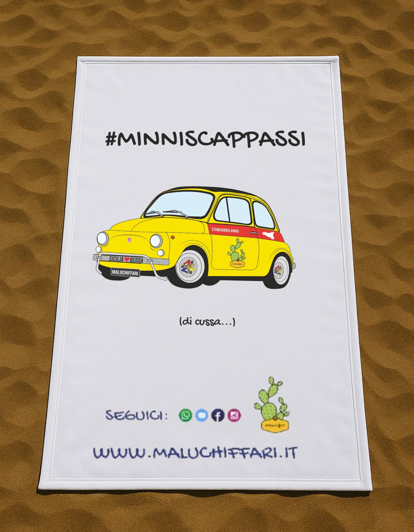 Telo Mare Maluchiffari – #MINNISCAPPASSI (500 GIALLA)