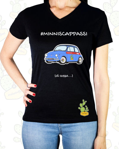 T-shirt Donna – MINNISCAPPASSI di cussa 500 AZZURRA