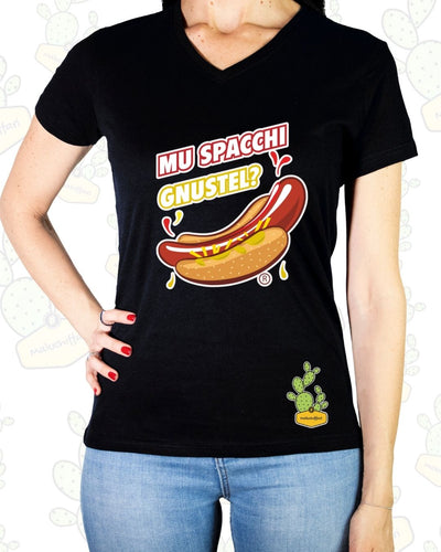T-shirt Donna – MU SPACCHI GNUSTEL?