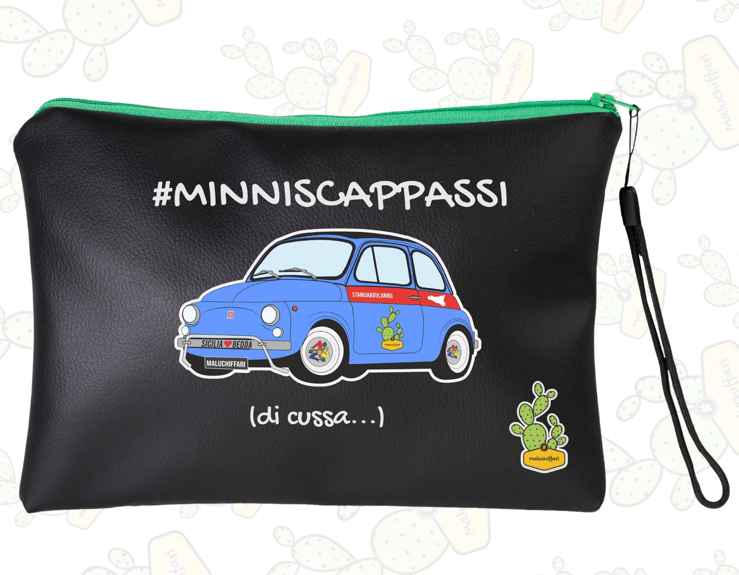 Pochette in ECOPELLE – #MINNISCAPPASSII DI CUSSA (500 AZZURRA)