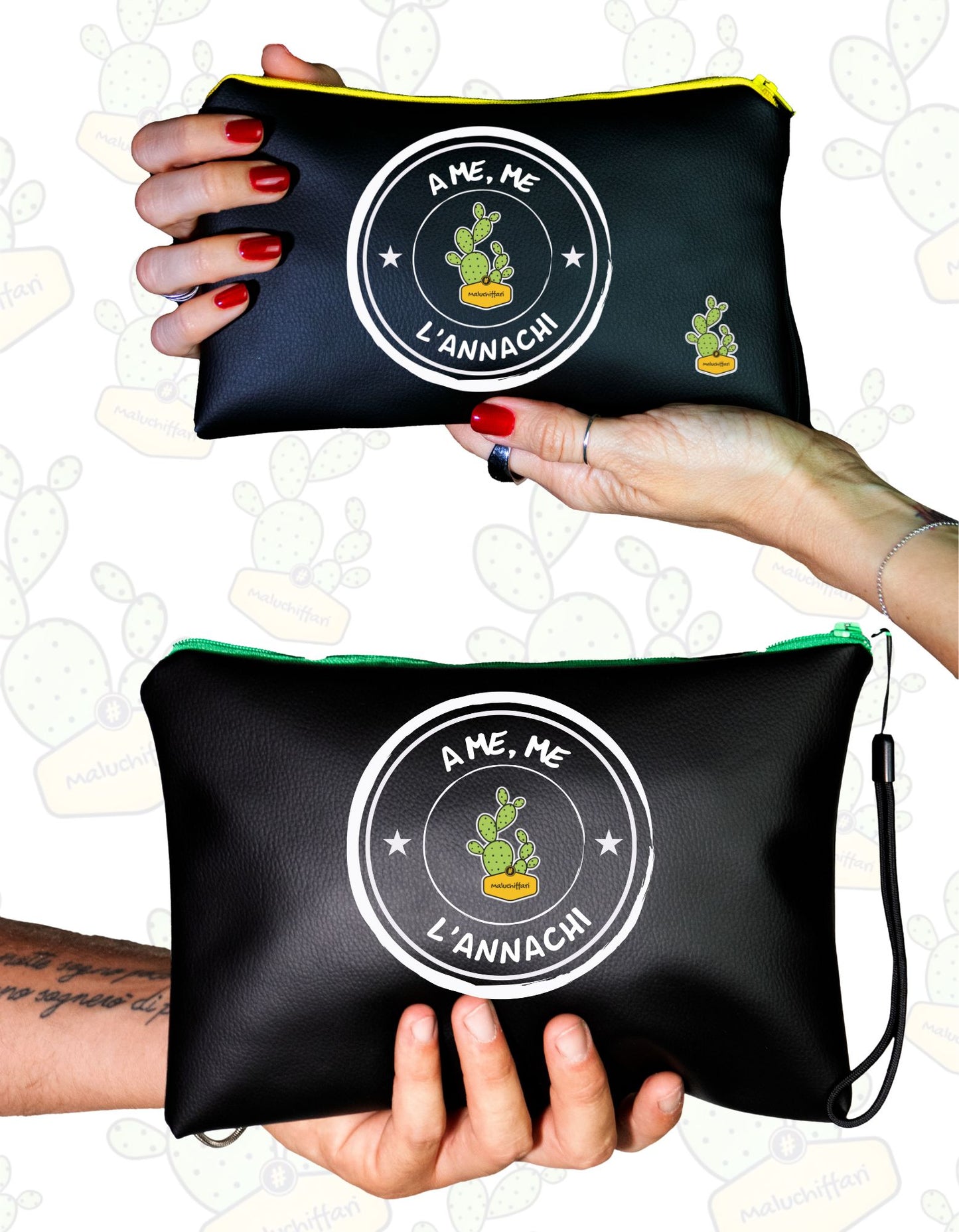 Pochette in ECOPELLE – A ME , ME L'ANNACHI TIMBRO