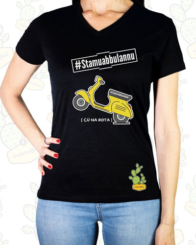 T-shirt Donna – STAMUABBULANNU Cù NA ROTA (VESPA)
