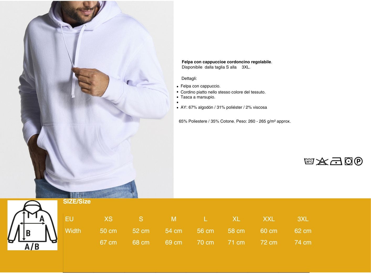 Felpa Unisex con cappuccio – SUFFURU (rds)