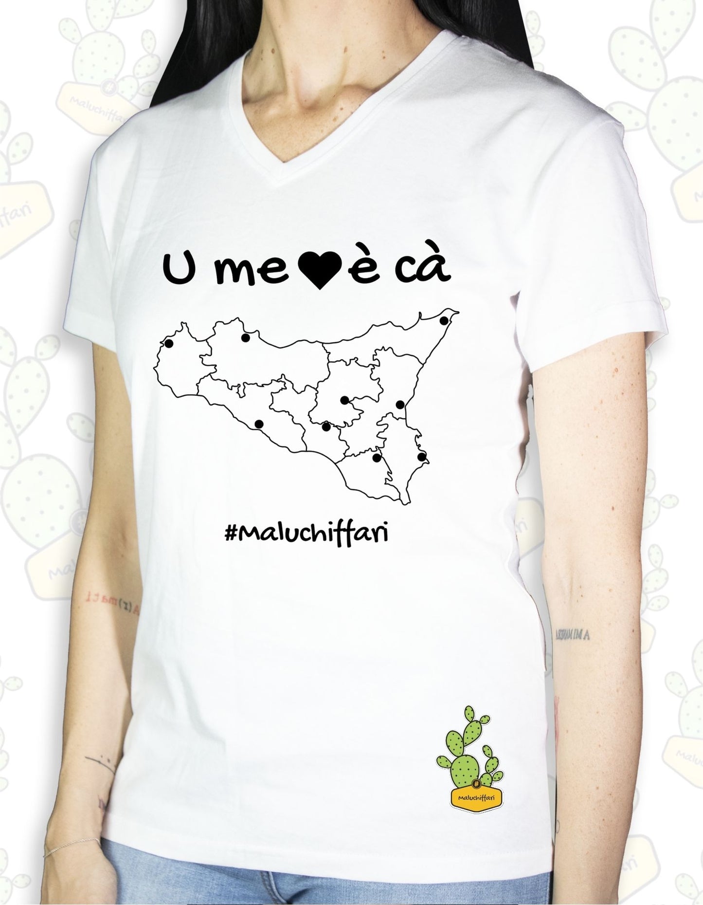T-shirt Donna – U' ME CORI è CA ->SICILIA