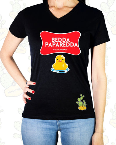 T-shirt Donna – BEDDA PAPAREDDA PAPAERA (rds)