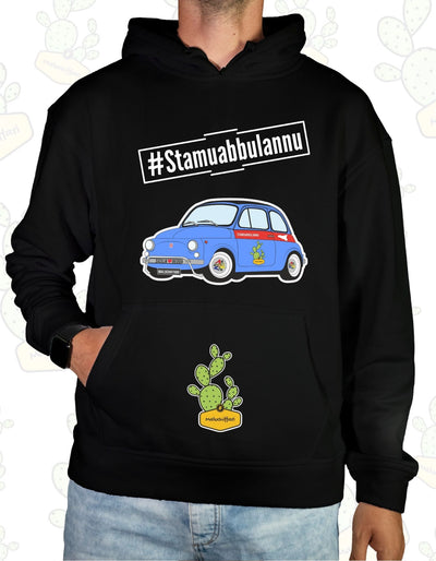 Felpa con cappuccio - #STAMUABBULANNU , 500 AZZURRA