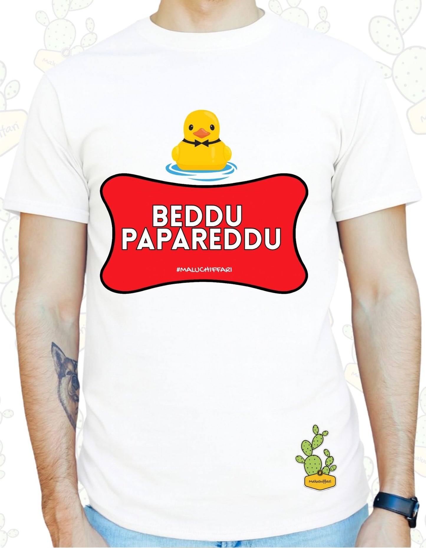 T-shirt Uomo  – BEDDU PAPAREDDU (Reds) 2.0