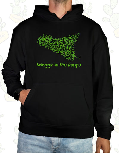 Felpa Unisex con cappuccio – SCIOGGHILU STU RUPPU 3.0