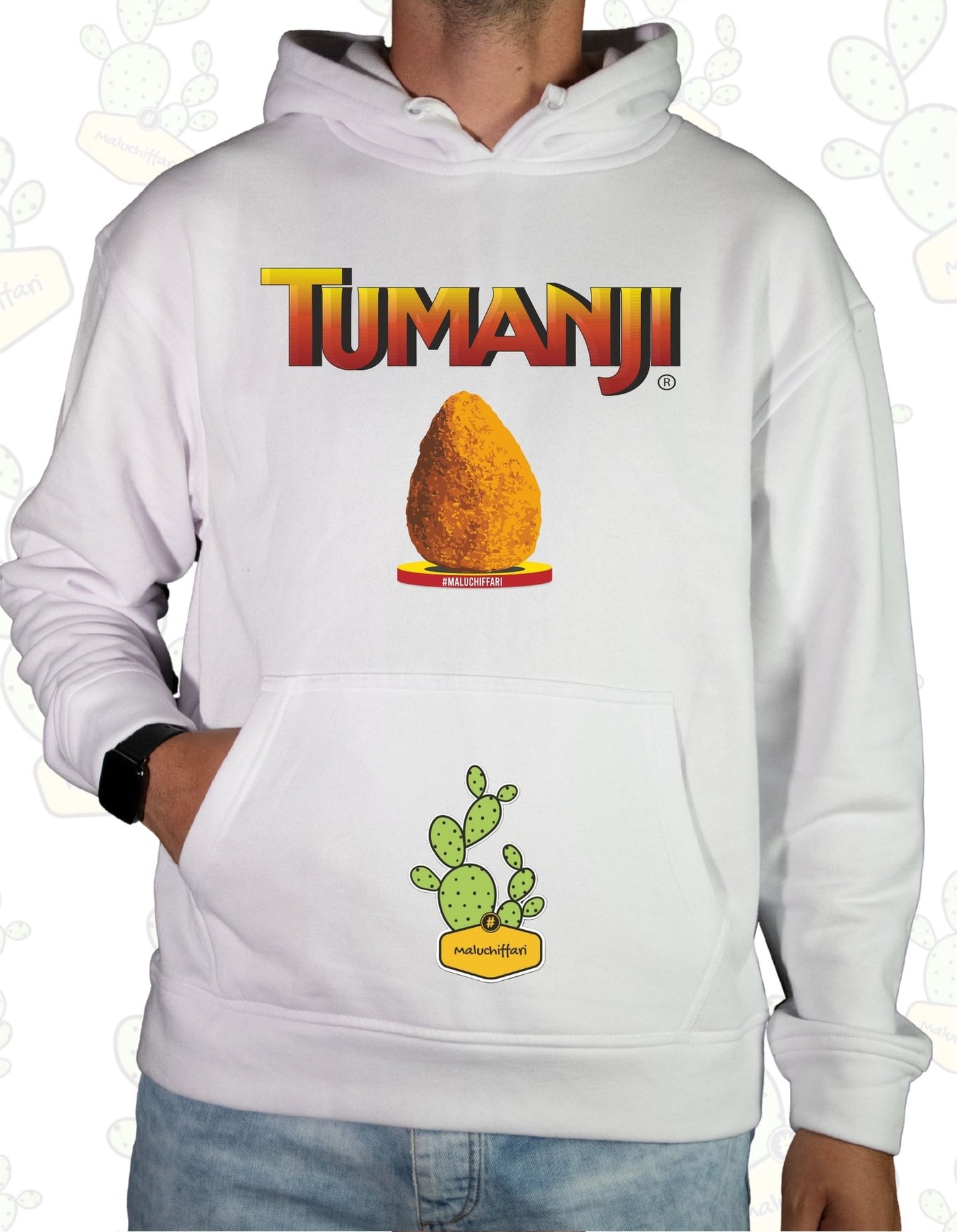 Felpa con cappuccio Maluchiffari – TUMANJI ARANCINO - Unisex