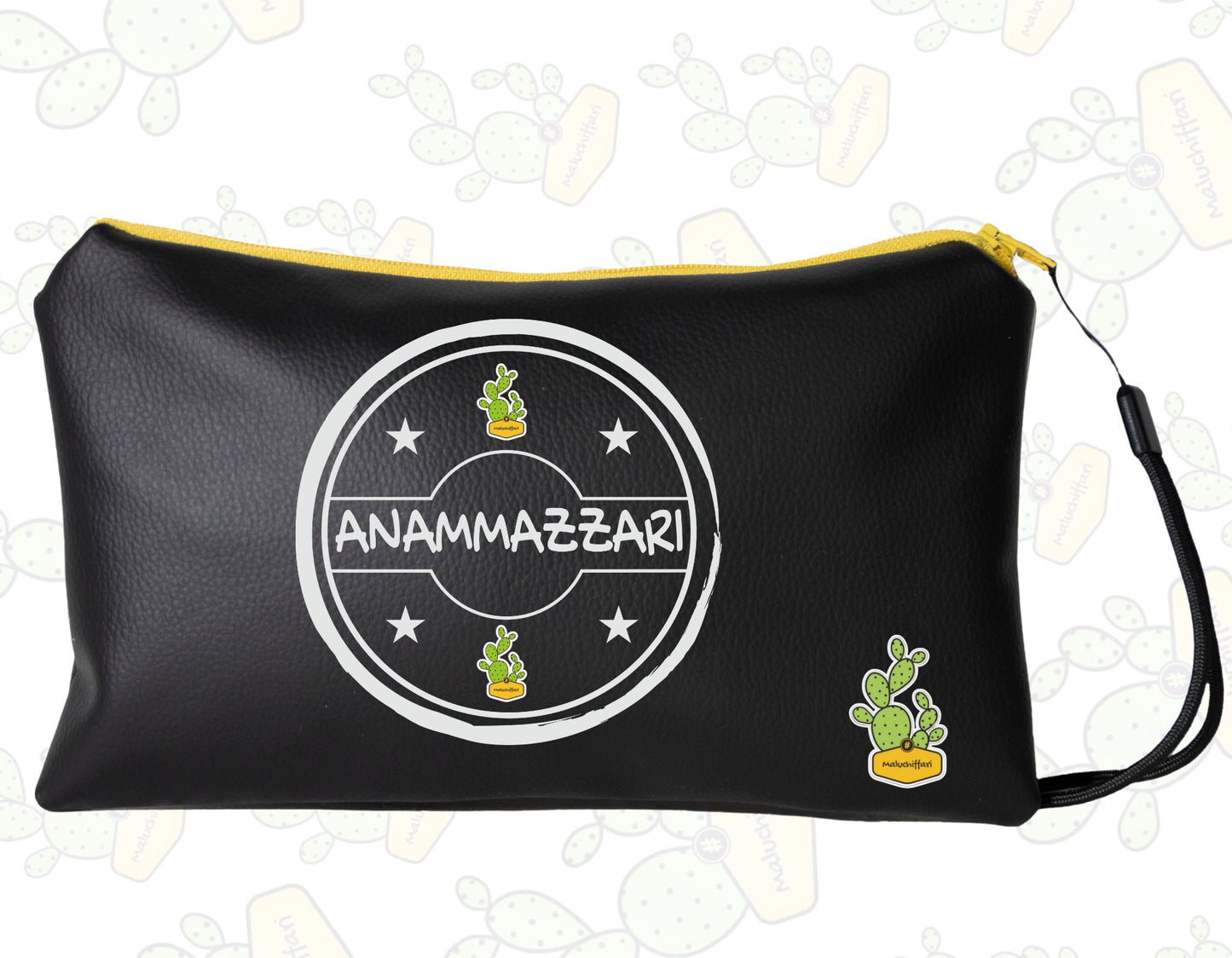 Pochette  in ECOPELLE –  ANAMMZZARI TIMBRO