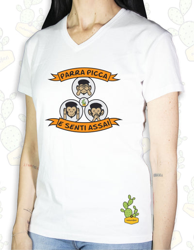 T-shirt Donna – PARRA PICCA E SENTI ASSAI - 3SCIMMIETTE®
