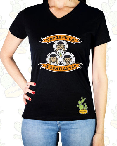 T-shirt Donna – PARRA PICCA E SENTI ASSAI - 3SCIMMIETTE®