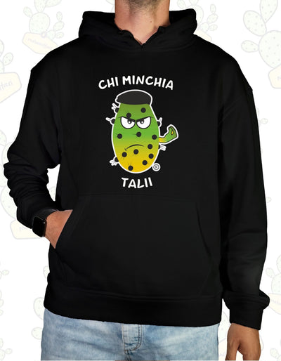 Felpa Unisex con cappuccio – CHI MINCHIA TALII (Ficudinia)