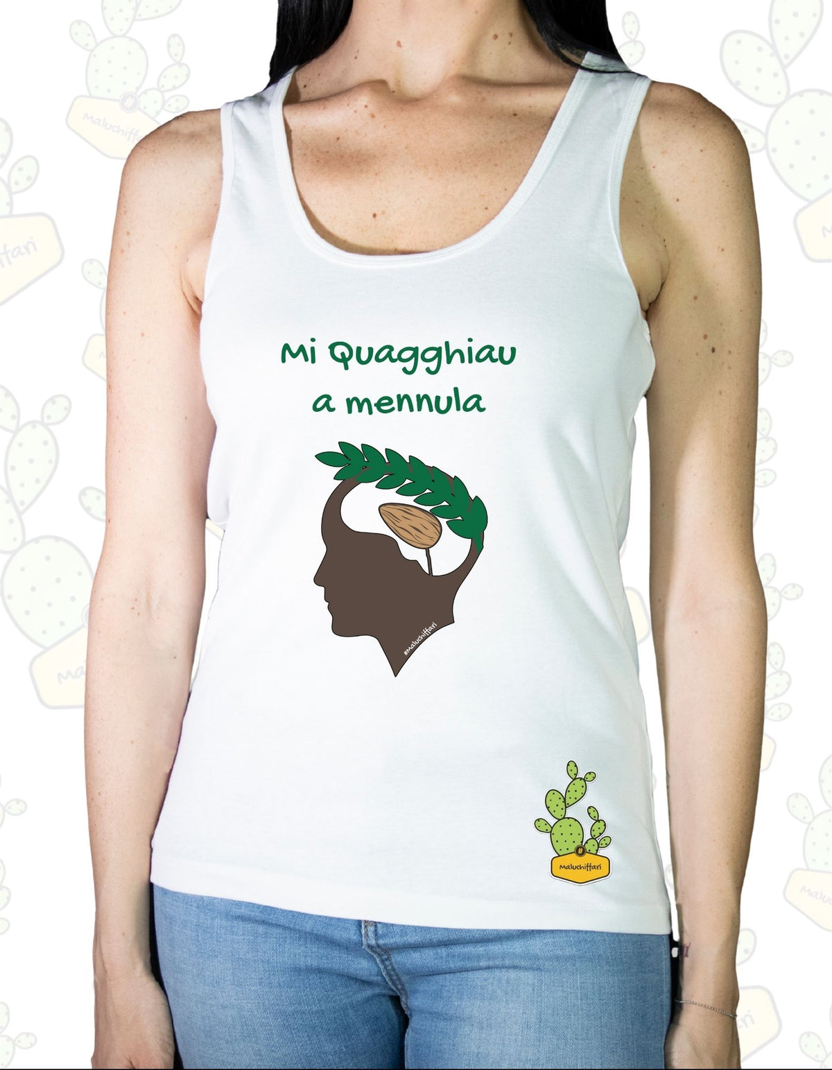 Canotta Donna Maluchiffari - MI QUAGGHIAU A MENNULA - A' CANUTTERA